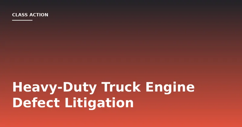 Heavy-Duty Truck Engine Defect Litigation